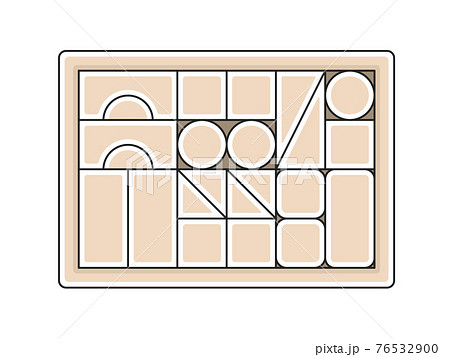 積み木の玩具のイラスト 知育玩具のイラスト素材
