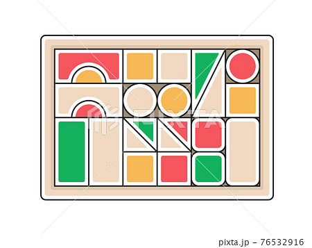 積み木の玩具のイラスト　知育玩具 76532916