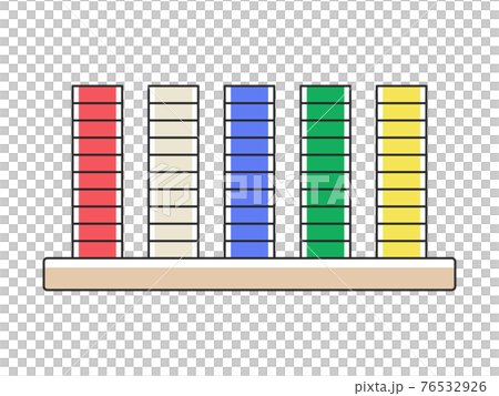 木製のリングタワーの玩具のイラスト　知育玩具 76532926