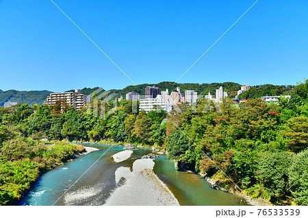 調布橋／多摩川より上流／青梅駅方面を望む(東京都青梅市)【2020.10】 76533539