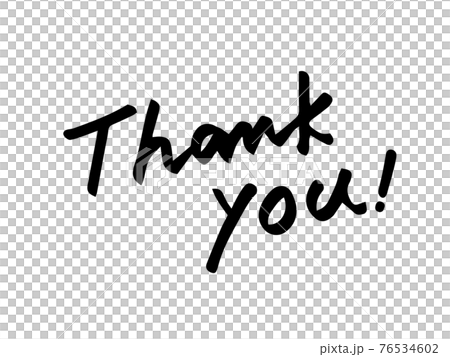 かわいい文字のThank you／手書き文字イラスト 76534602