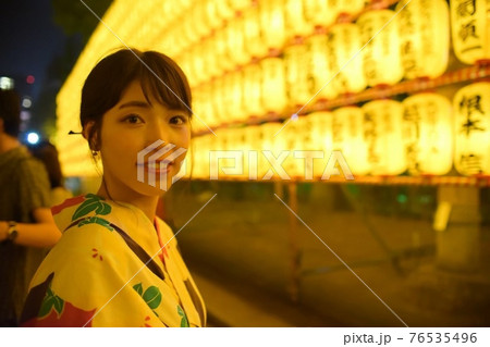 彼女と浴衣で御霊祭りデート 76535496