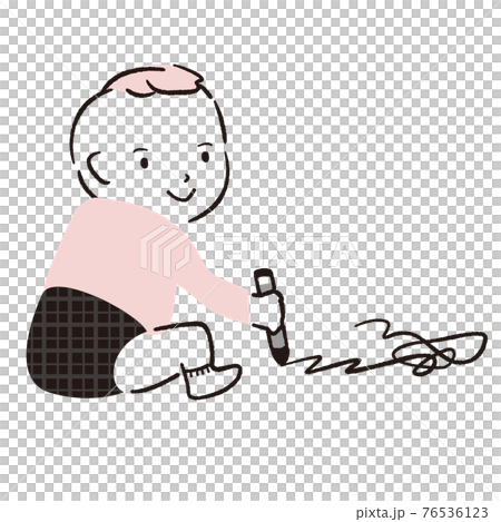 Hand-painted 1color baby doodle Hand-painted 1color baby doodle 76536123