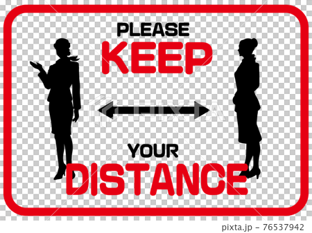 KEEP DISTANCE 英語社交距離標誌導遊/管家 76537942