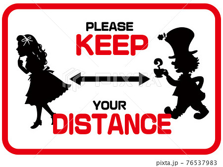 KEEP DISTANCE 丁寧にお願いする英語のソーシャルディスタンスマーク 不思議の国のアリス KEEP DISTANCE 丁寧にお願いする英語のソーシャルディスタンスマーク 不思議の国のアリス 76537983