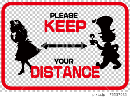 KEEP DISTANCE 丁寧にお願いする英語のソーシャルディスタンスマーク 不思議の国のアリス KEEP DISTANCE 丁寧にお願いする英語のソーシャルディスタンスマーク 不思議の国のアリス 76537983