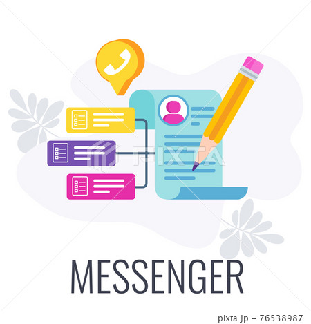 Messenger icon. Modern way of communicationのイラスト素材 