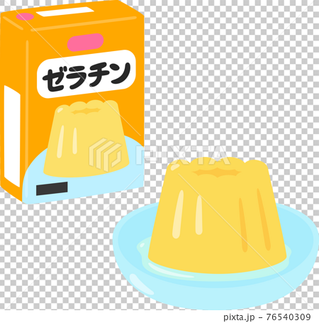 Boxed Gelatin And Dished Jelly Stock Illustration
