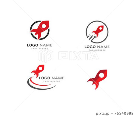 Rocket ilustration logo vector 76540998