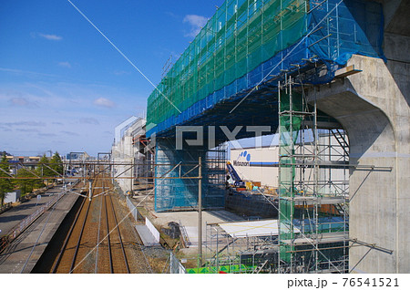 北陸新幹線 延伸工事 福井市越前花堂駅周辺 2021年3月 北陸新幹線 延伸工事 福井市越前花堂駅周辺 2021年3月 76541521