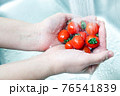 ミニトマト トマト 手 76541839