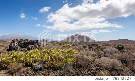 Panorama of volcanic landscape of south Tenerife 76542227
