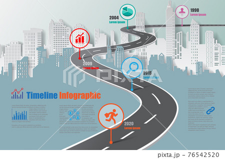 Business road map timeline infographic, Vector Illustration Business road map timeline infographic, Vector Illustration 76542520