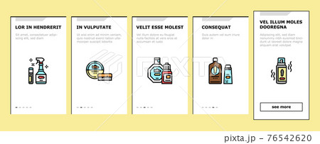 Shoe Care Accessories Onboarding Icons Set Vector 76542620