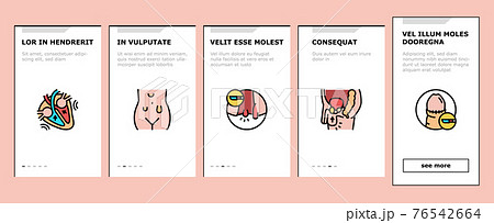 Disease Human Organ Onboarding Icons Set Vector 76542664