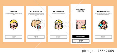 Disease Human Organ Onboarding Icons Set Vector 76542669
