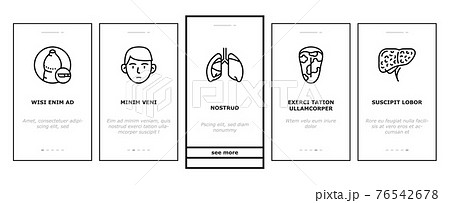 Disease Human Organ Onboarding Icons Set Vector 76542678