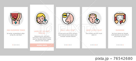 Disease Human Organ Onboarding Icons Set Vector 76542680