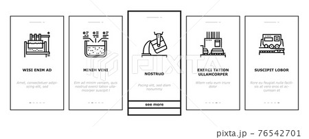 Aluminium Production Onboarding Icons Set Vector 76542701
