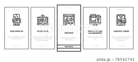 Shopping Online App Onboarding Icons Set Vector Shopping Online App Onboarding Icons Set Vector 76542743