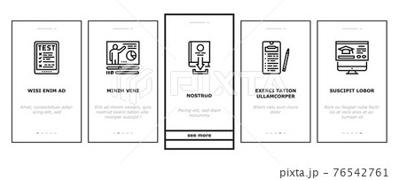 Online Education Book Onboarding Icons Set Vector 76542761