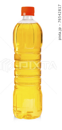 Bottle of sunflower oil isolated on white background Bottle of sunflower oil isolated on white background 76542817