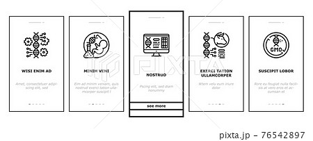 Genetic Engineering Onboarding Icons Set Vector 76542897