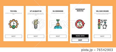 Energy Saving Tool Onboarding Icons Set Vector Energy Saving Tool Onboarding Icons Set Vector 76542903