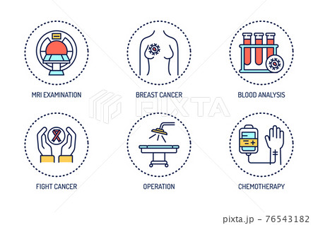Cancer different organs line color icons set. Oncology. Medical diagnostic. Isolated vector elements. Outline pictograms for web page, mobile app, promo Cancer different organs line color icons set. Oncology. Medical diagnostic. Isolated vector elements. Outline pictograms for web page, mobile app, promo 76543182