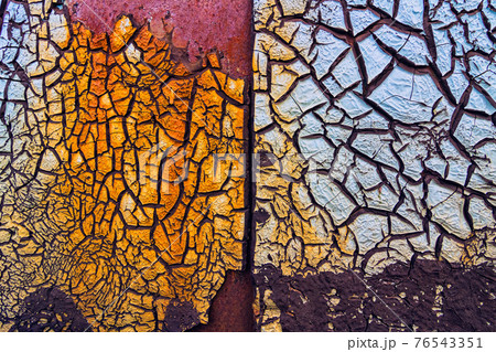 Abstract background of textured blue cracked wall. 76543351