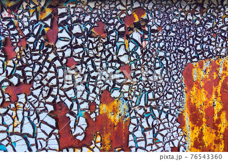Abstract background of textured blue cracked wall. 76543360