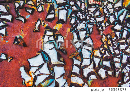 Abstract background of textured blue cracked wall. 76543373