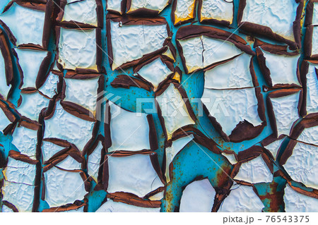 Abstract background of textured blue cracked wall. 76543375