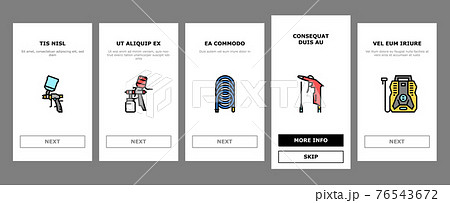 Air Compressor Tool Onboarding Icons Set Vectorのイラスト素材 [76543672] - PIXTA