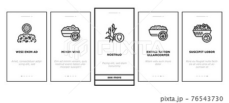 Groats Natural Food Onboarding Icons Set Vector Groats Natural Food Onboarding Icons Set Vector 76543730
