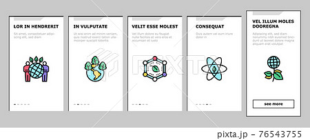Ecosystem Environment Onboarding Icons Set Vector Ecosystem Environment Onboarding Icons Set Vector 76543755