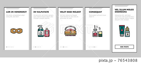 Spa Cosmetics Beauty Onboarding Icons Set Vector Spa Cosmetics Beauty Onboarding Icons Set Vector 76543808
