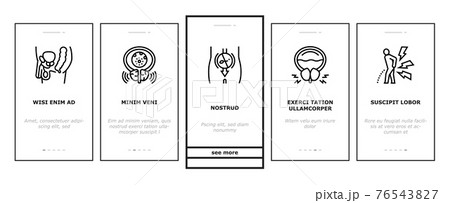 Prostatitis Disease Onboarding Icons Set Vector Prostatitis Disease Onboarding Icons Set Vector 76543827