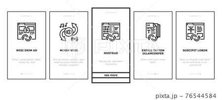 Converter Application Onboarding Icons Set Vector 76544584
