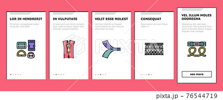 Drapery Shop Sale Onboarding Icons Set Vector Drapery Shop Sale Onboarding Icons Set Vector 76544719