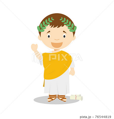 Virgil cartoon character. Vector Illustration. Kids History Collection. 76544819
