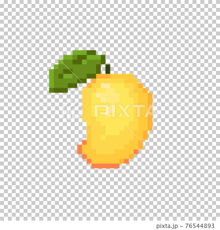 Pixel Mango illustration. Isolated pixel art... - Stock Illustration ...