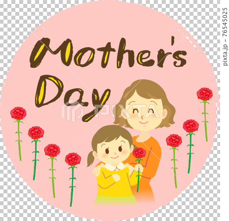 插圖素材：母親節獻康乃馨母女的留言標題 76545025