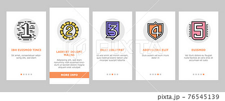 Numbers Numeral Title Onboarding Icons Set Vector Numbers Numeral Title Onboarding Icons Set Vector 76545139