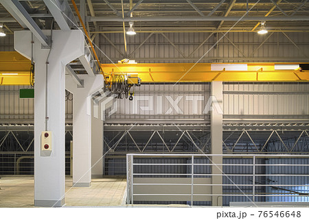 Overhead crane inside factory or warehouse for manufacturing production plant. 76546648