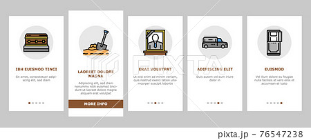 Funeral Burial Service Onboarding Icons Set Vector Funeral Burial Service Onboarding Icons Set Vector 76547238