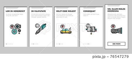 Car Service Garage Onboarding Icons Set Vector Car Service Garage Onboarding Icons Set Vector 76547279