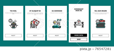 Car Service Garage Onboarding Icons Set Vector 76547281