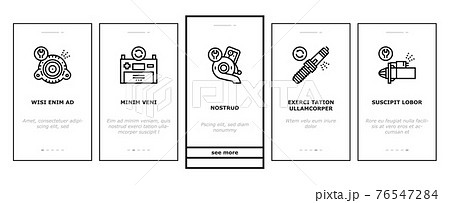 Car Service Garage Onboarding Icons Set Vector 76547284