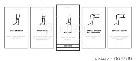 Socks Fabric Accessory Onboarding Icons Set Vector Socks Fabric Accessory Onboarding Icons Set Vector 76547298